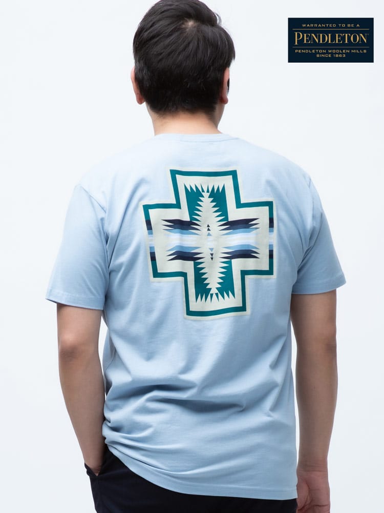 在庫処分 返品交換不可 大きいサイズ メンズ PENDLETON (ペンドルトン) バックプリント クルーネック 半袖 Tシャツ Harding Graphic