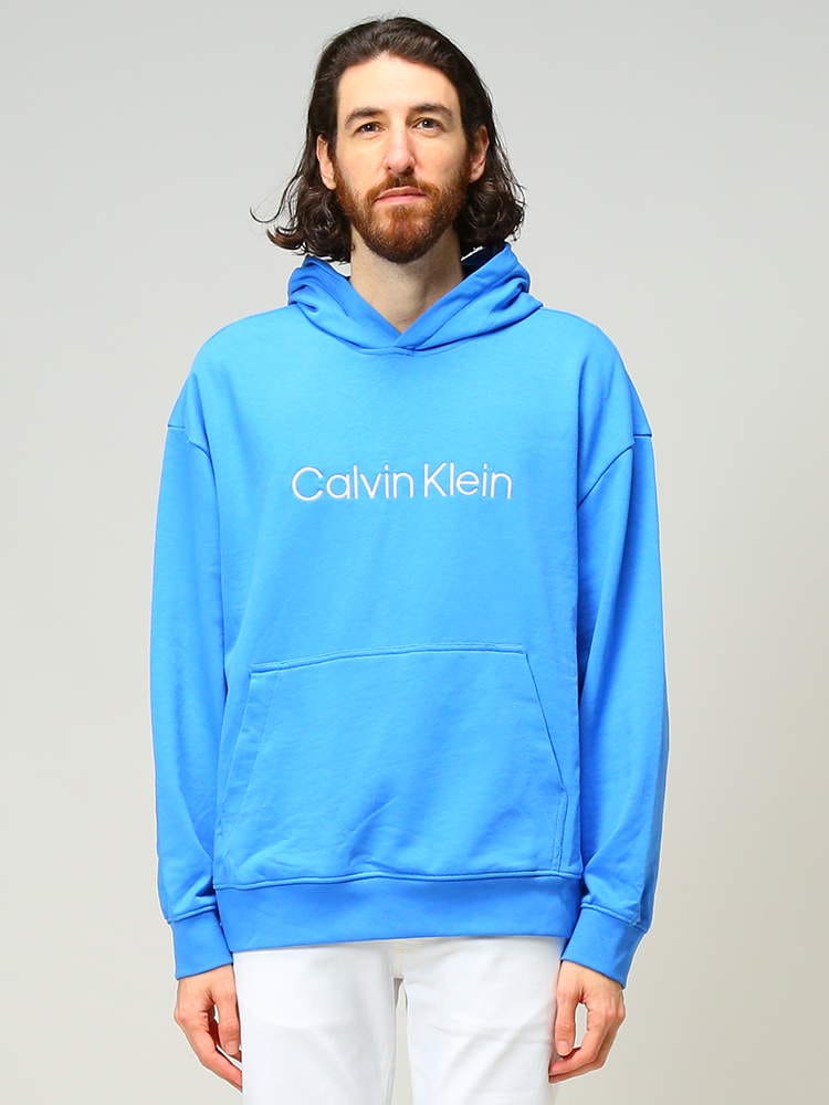 Calvin Klein (カルバンクライン) ロゴ刺繍 プルオーバー スウェット 
