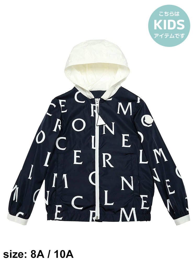 モンクレール キッズ ブルゾン MONCLER ブランド 子供服 アウター パーカー 総柄 ロゴ フルジップ 男の子 子ども Jiro MCBJIRO
