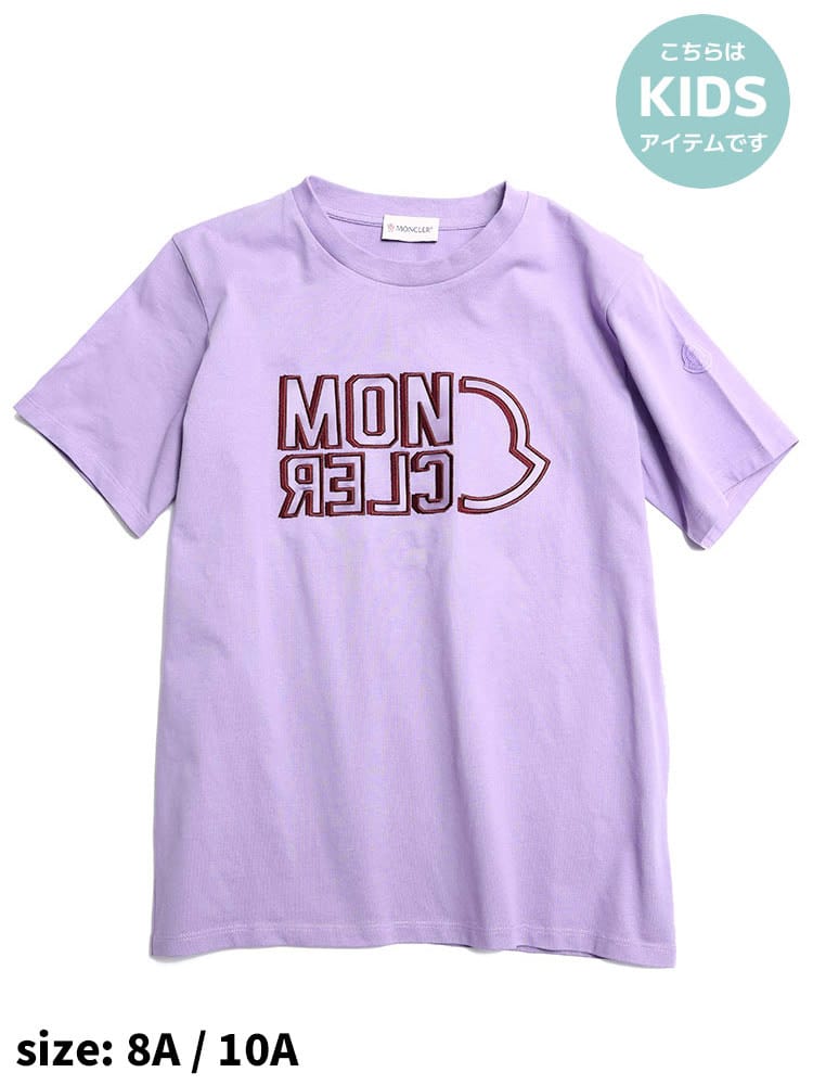 モンクレール キッズ Tシャツ 半袖 MONCLER ブランド 子供服 トップス シャツ ロゴパッチ 女の子 MCG8C0001783092