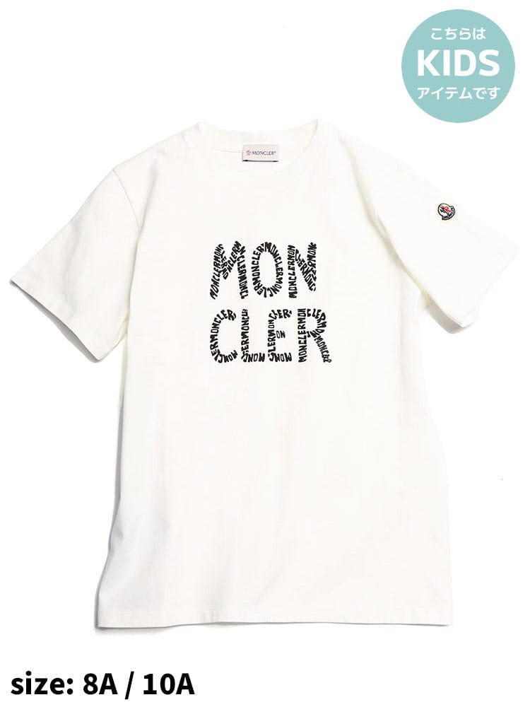 モンクレール キッズ Tシャツ 半袖 MONCLER ブランド 子供服 トップス シャツ ロゴ プリント 女の子 MCG8C0001483092