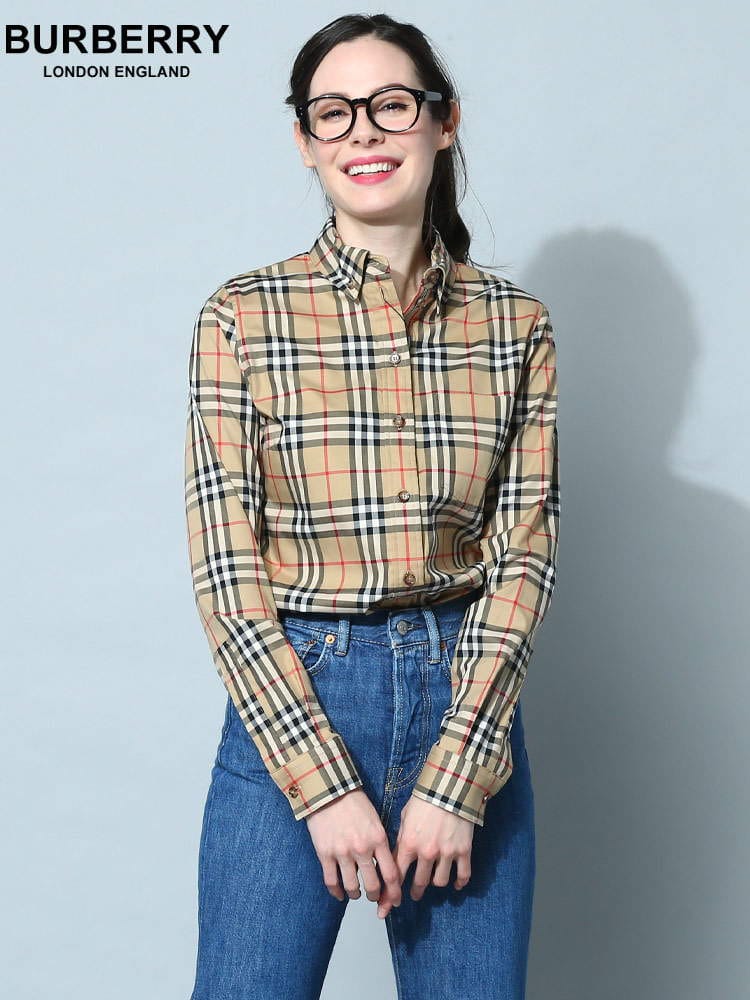 BURBERRY (バーバリー) ボタンダウンカラー ヴィンテージチェック コットンシャツ BBL8022284 ブランド