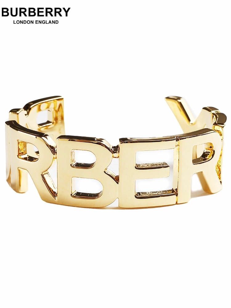 BURBERRY バーバリー レディース ブレスレット ブランド アクセサリー ゴールドプレート ロゴ カフス プレゼント ギフト ブレス BBL8043489