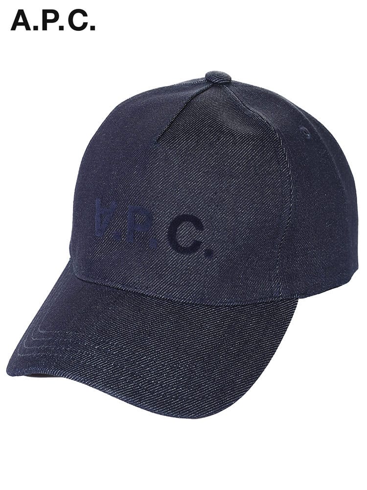 【オンラインストア限定】 アーペーセー メンズ キャップ A.P.C ブランド 帽子 ベースボールキャップ ロゴ デニム 調節可能 ギフト プレゼント APCCOCSXM24090