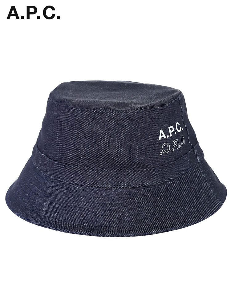 【オンラインストア限定】 アーペーセー メンズ 帽子 A.P.C ブランド ハット バケットハット バケハ ロゴ デニム レディース ギフト プレゼント APCCOCSXM24115