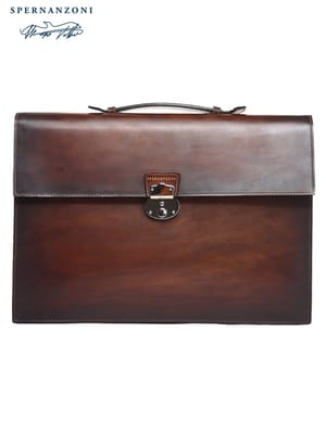 SPERNANZONI (スペルナンツォーニ) レザー ブリーフケース SPJORNALIST