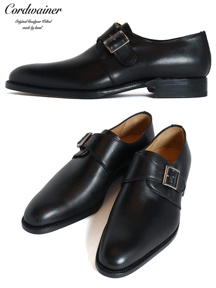 Cordwainer (コードウェイナー) レザー シングルモンク ビジネスシューズ CW22051WELLS103