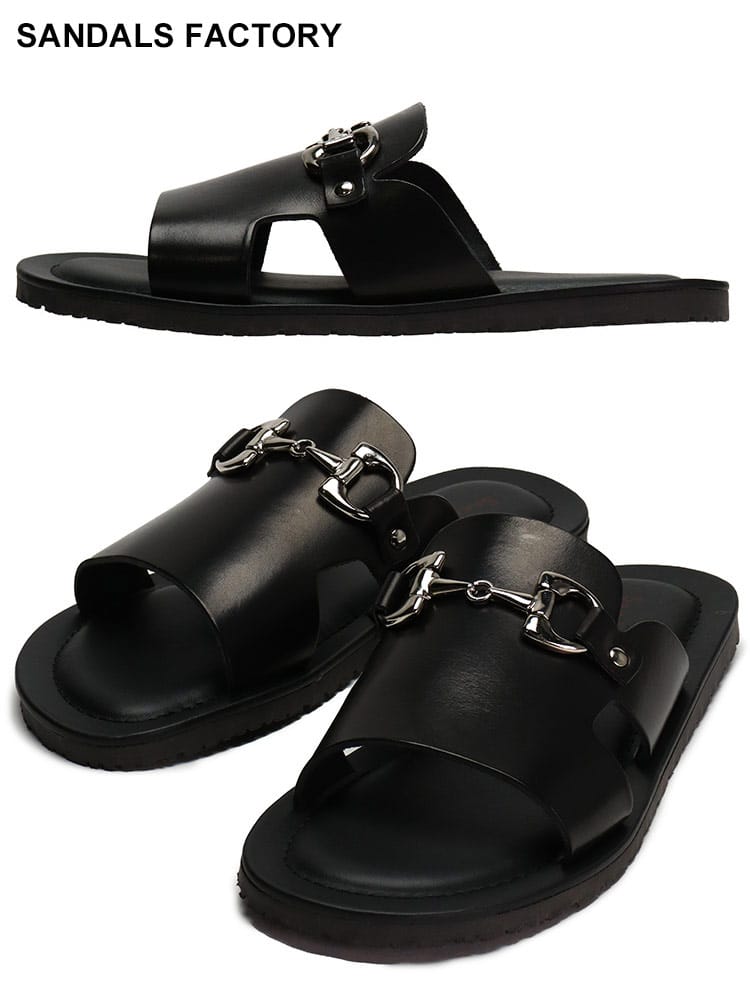 SANDALS FACTORY (サンダルファクトリー) レザー ビット サンダル SFM7590 メンズ ブランド