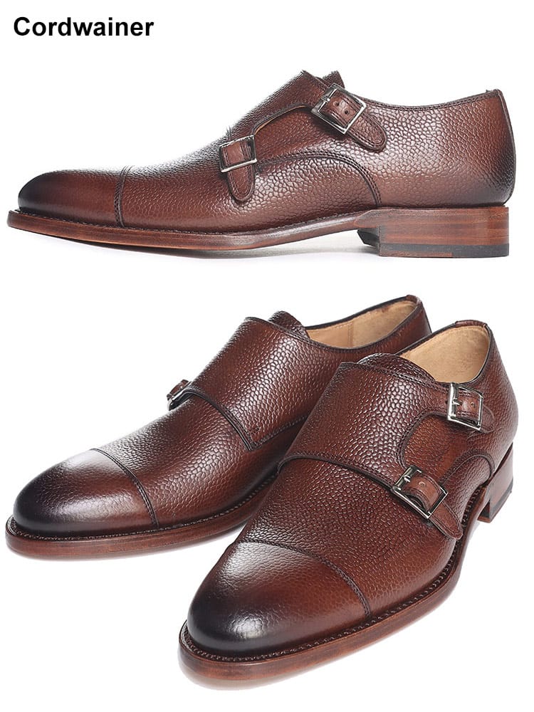 Cordwainer (コードウェイナー) シボレザー ダブルモンク シューズ CWOSWALD193 ブランド メンズ 男性 シューズ