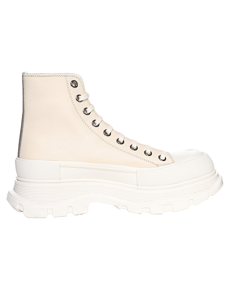 ALEXANDER MCQUEEN トレッド スリック ブーツ white 大人気 