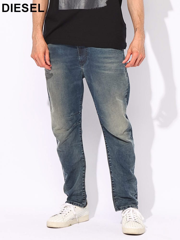DIESEL (ディーゼル) ウォッシュ加工 ウエストコード ジョグジーンズ D 