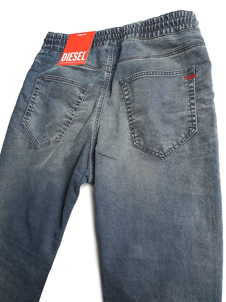 DIESEL (ディーゼル) ウォッシュ加工 ウエストコード ジョグジーンズ D 