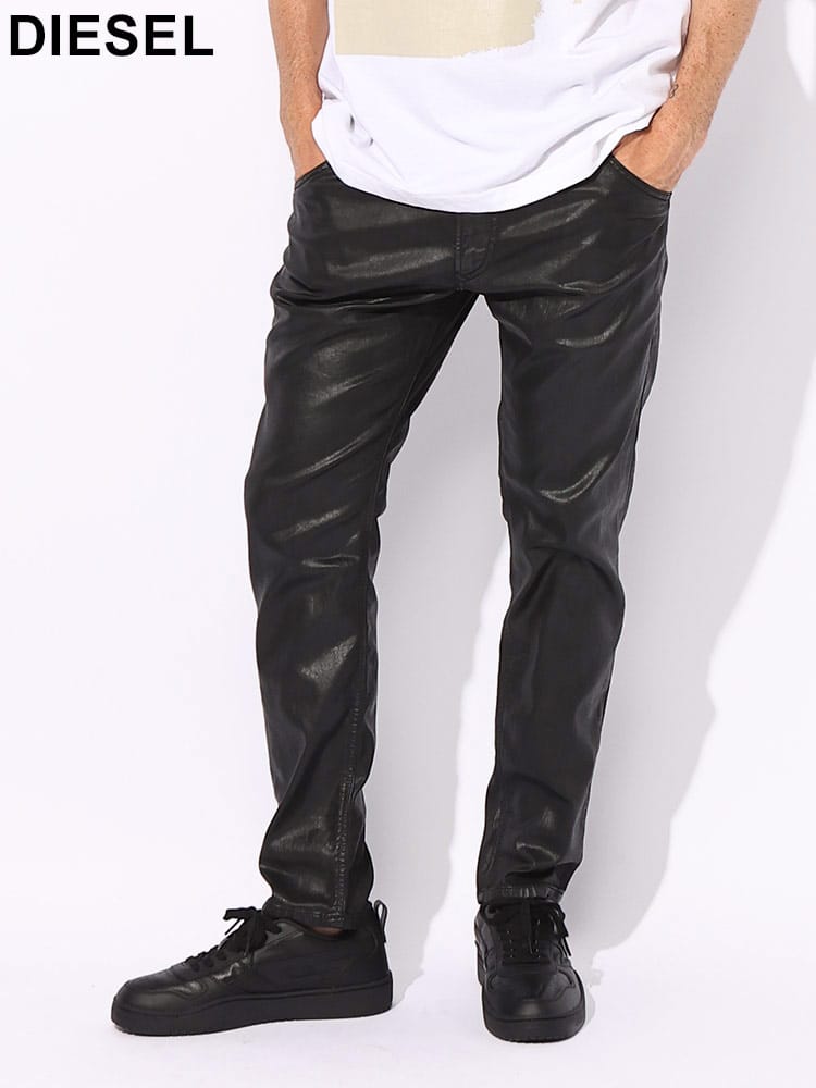 DIESEL (ディーゼル) ストレッチ ブラックコーティング ジョグジーンズ 