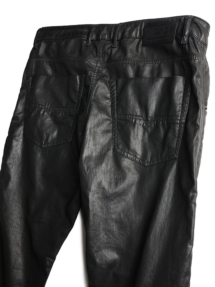 DIESEL (ディーゼル) ストレッチ ブラックコーティング ジョグジーンズ 