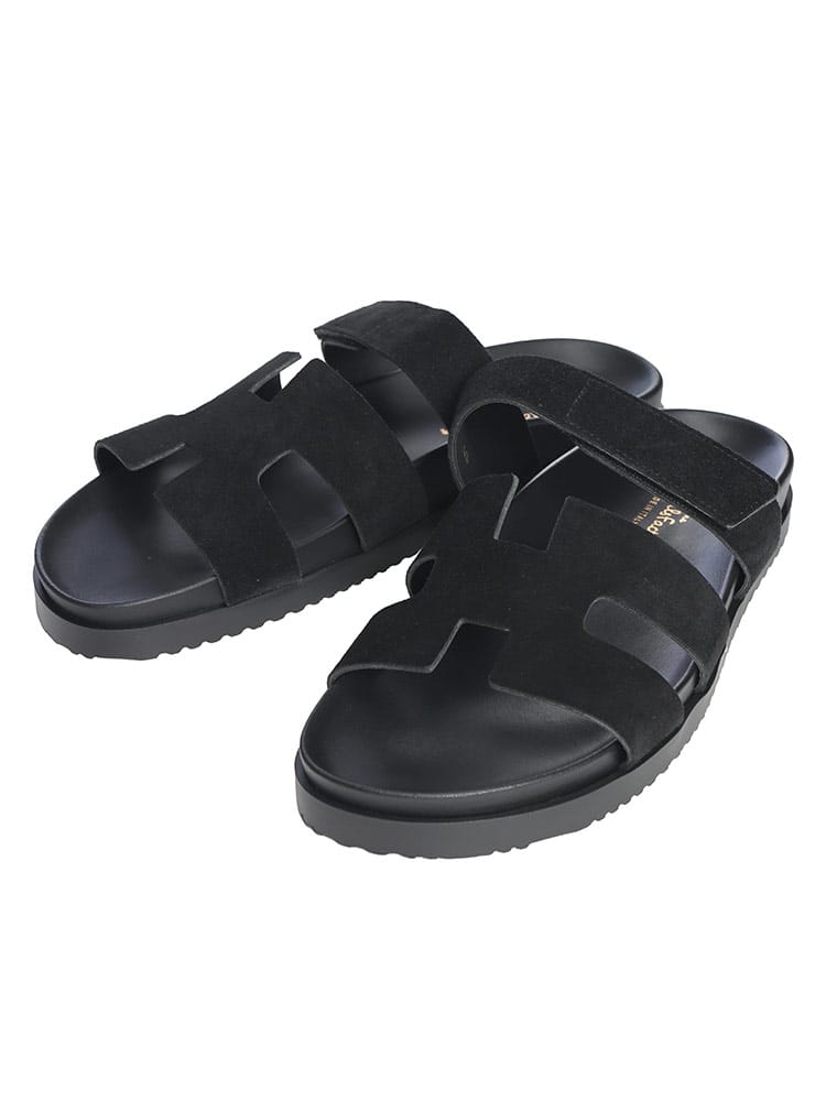 THE SANDALS FACTORY (サンダルファクトリー) メンズ サンダル Hアンクル ストラップ スエード フラット TSFM8102CROSTA