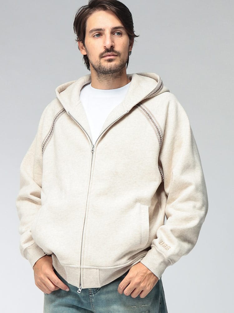 UGG (アグ) メンズ パーカー 裏フリース 袖ロゴ ジップアップパーカー Tasman Full-Zip Jacket UGG1180630