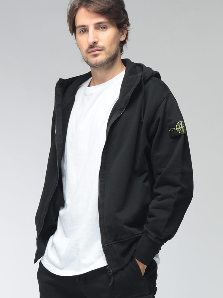 STONE ISLAND (ストーンアイランド) メンズ パーカー オーバーサイズフィット ジップアップ スウェット フルジップ フード SI6100009S0051