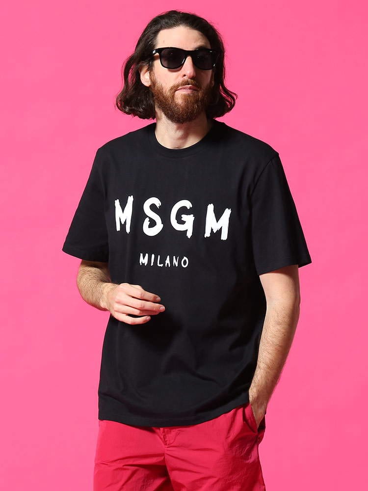 MSGM (エムエスジーエム) BIGロゴプリント クルーネック 半袖 Tシャツ MS3040MM97