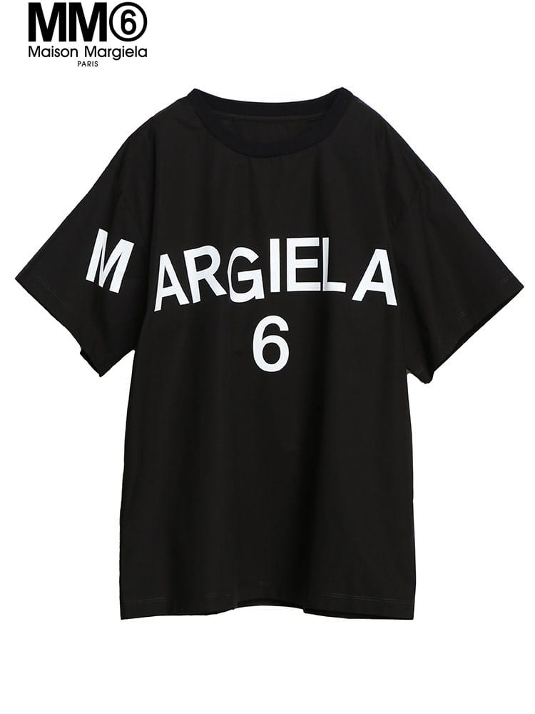 MM6 Maison Margiela (エムエムシックス メゾン マルジェラ) BIGロゴプリント クルーネック 半袖 Tシャツ MM6S52NC0280 レディース ロゴ ブランド