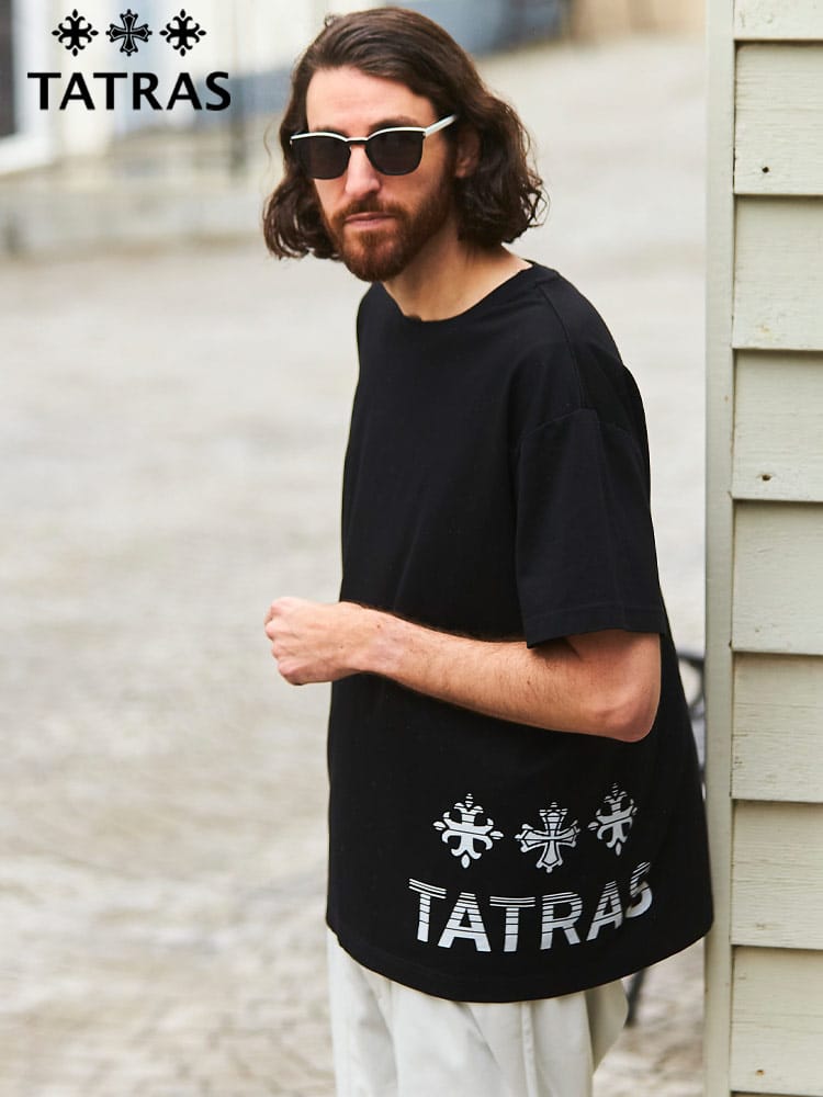 TATRAS (タトラス) 裾ロゴ クルーネック 半袖 Tシャツ MONTUNO 