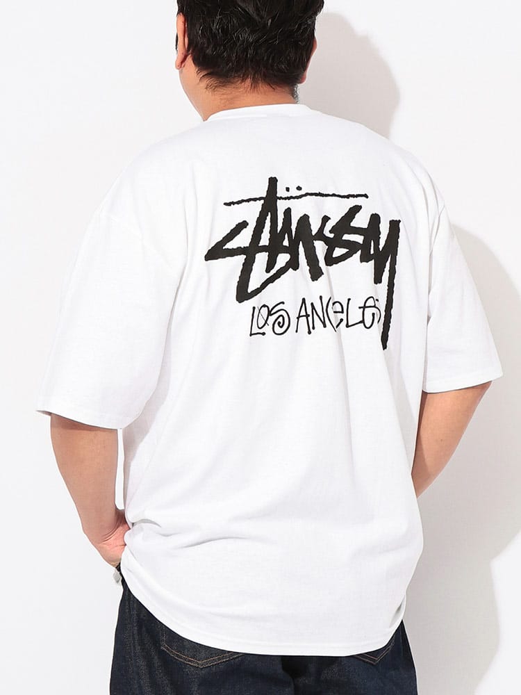 半袖Tシャツ バックロゴプリント STOCK LOS ANGELES TEE トップス 大きいサイズ メンズ