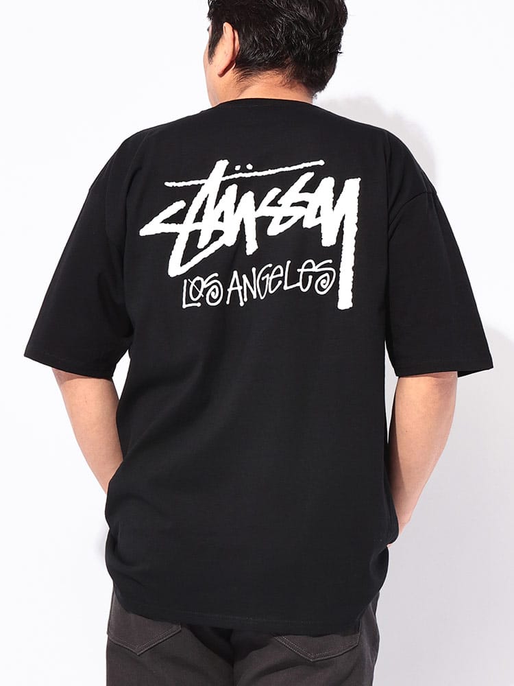 半袖Tシャツ バックロゴプリント STOCK LOS ANGELES TEE トップス 大きいサイズ メンズ