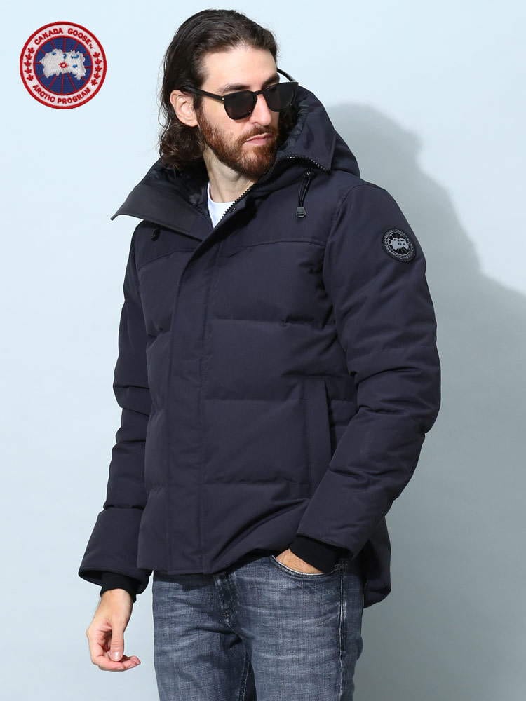 カナダグース メンズ ダウン CANADA GOOSE ブランド ダウンジャケット アウター ブルゾン フード ロゴ MACMILLAN BLACK LABEL SlimFit CG3804MB