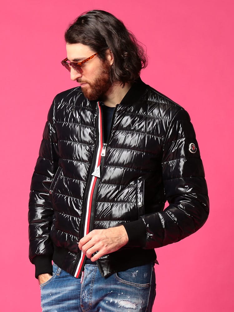 MONCLER (モンクレール) ラッカーナイロン ライン フルジップ ダウン ボンバージャケット PEROUGES MCPEROUGES1