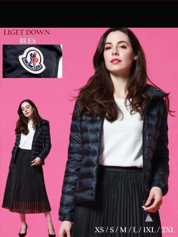 MONCLER (モンクレール) フード フルジップ ダウンジャケット BLES NAVY MCLBLES1