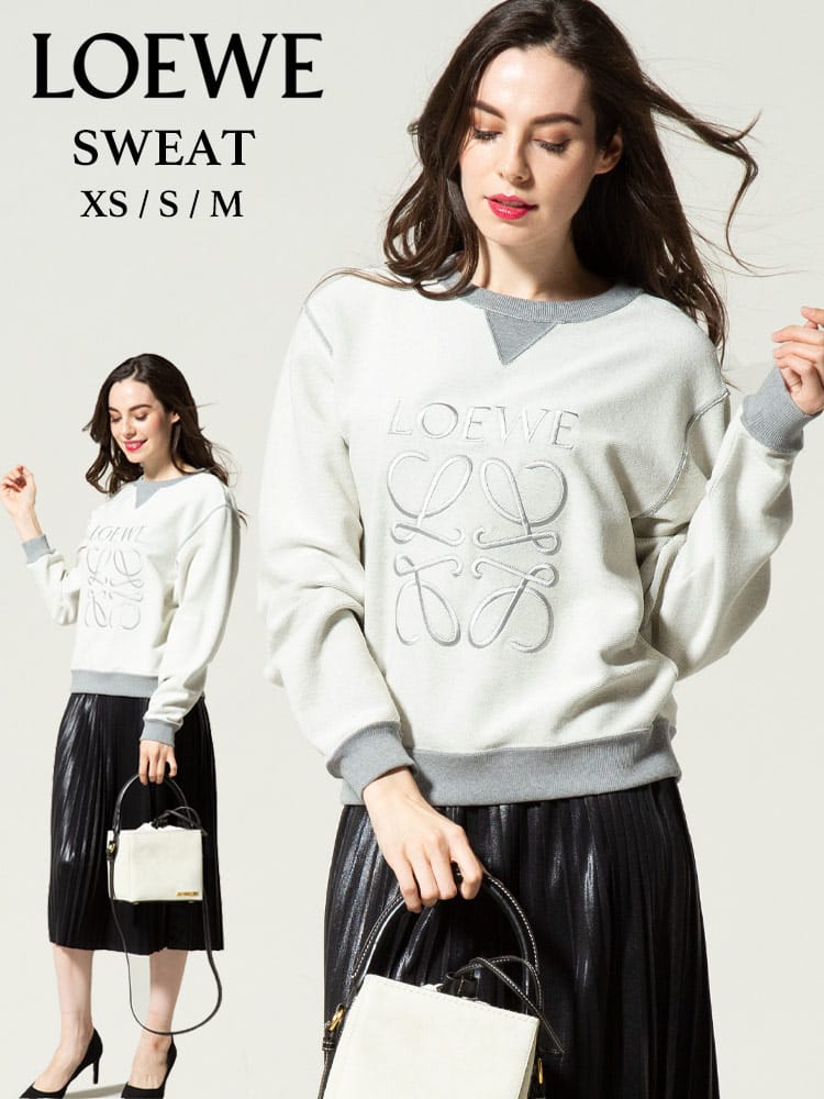 LOEWE (ロエベ) ロゴ刺繍 裏スウェット トレーナー LELS359341X95 レディース ロゴ ブランド