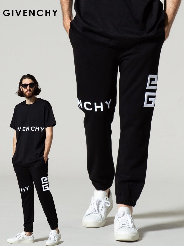 GIVENCHY (ジバンシィ) ロゴ刺繍 前閉じ スウェット ロングパンツ GVBM50WB3Y6A