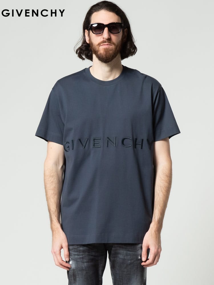 GIVENCHY (ジバンシィ) ロゴ刺繍クルーネック 半袖 オーバーサイズ T 