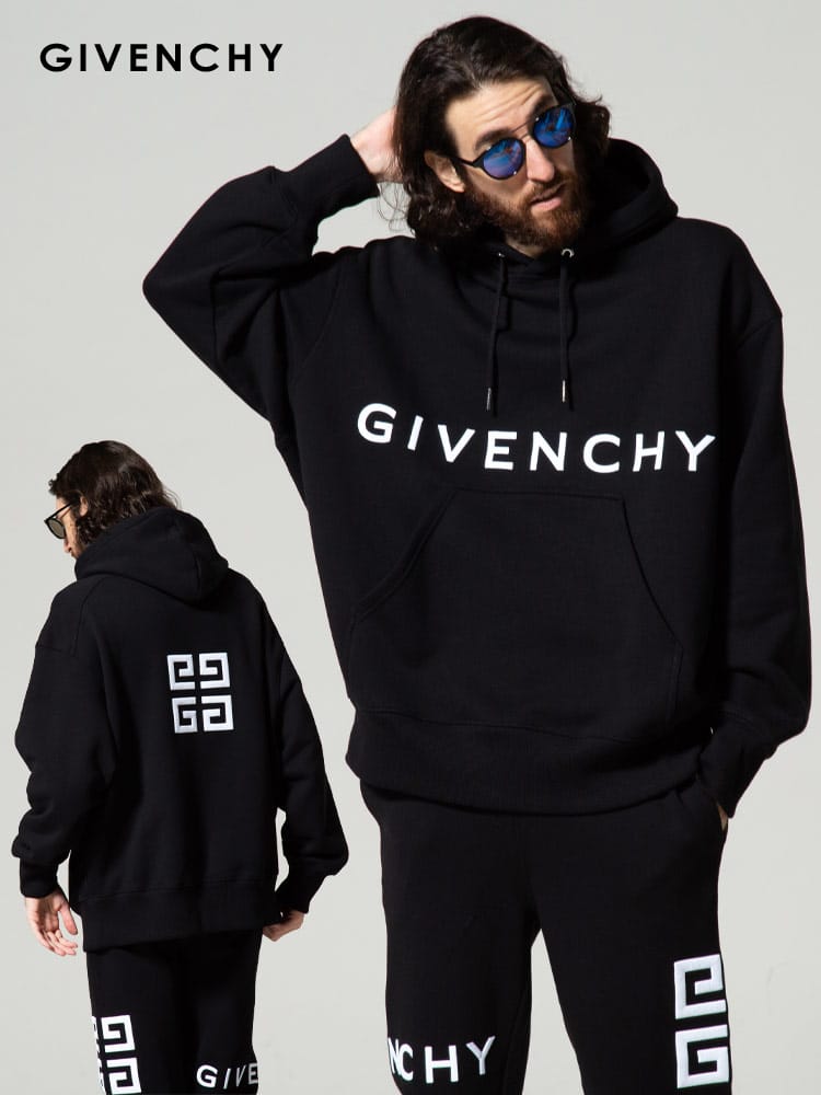 GIVENCHY (ジバンシィ) 裏起毛 ロゴ刺繍 プルオーバー パーカー GVBMJ0C93Y69 メンズ スウェット