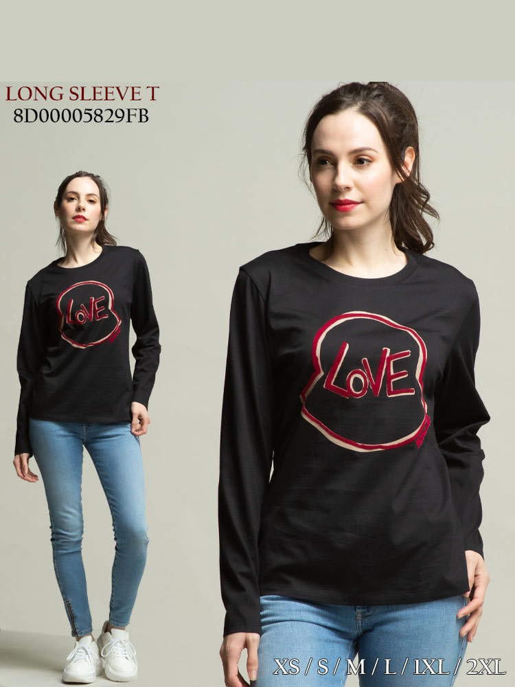 MONCLER モンクレール ビッグ ロゴ クルーネック 長袖 Tシャツ ブランド レディース トップス ロンT MCL8D00005829FB ロゴ