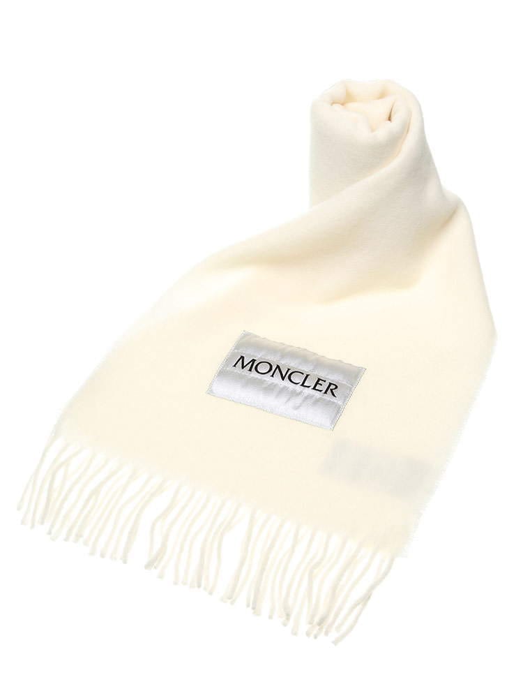 モンクレール MONCLER ウール ロゴ プレーン マフラー ブランド メンズ レディース ウール 無地 MCL3C00025595MA