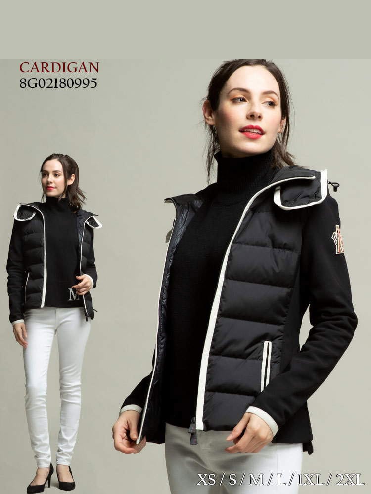 MONCLER GRENOBLE モンクレール グルノーブル フード 素材 切替 パイピング ダウンジャケット CARDIGAN ブランド レディース アウター ダウン MCLGN8G02180995