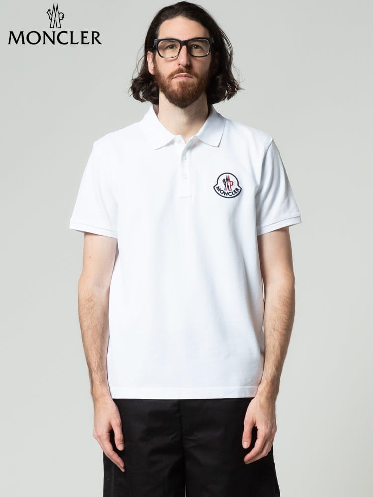MONCLER (モンクレール) 胸BIGマーク 半袖 ポロシャツ MC8A0000484556