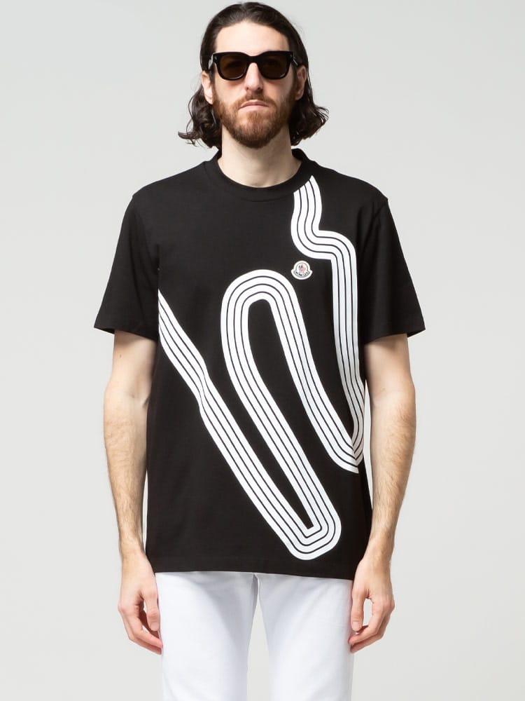 MONCLER (モンクレール) カーレーシング クルーネック 半袖 Tシャツ MC8C000078390T
