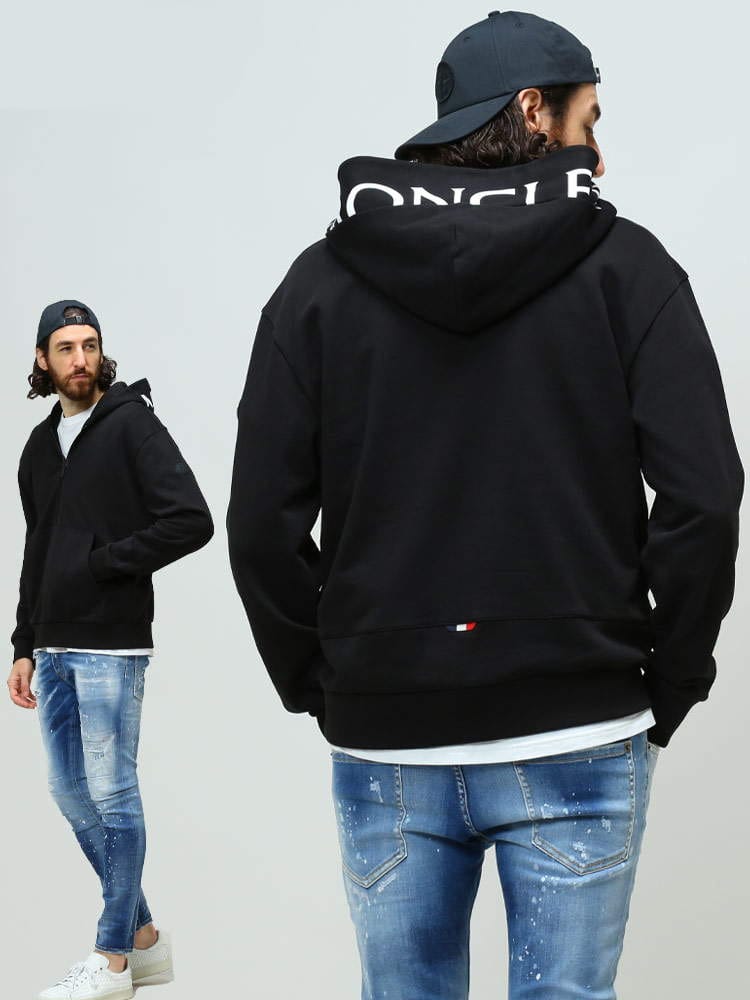 MONCLER モンクレール メンズ パーカー ブランド ロゴ フード ハーフジップ パーカー プルオーバー フーディ― 大きいサイズ MC8G000368098U
