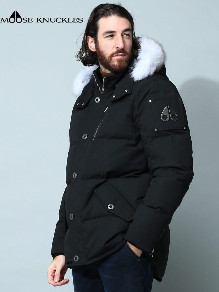 MOOSE KNUCKLES (ムースナックルズ) ファーフード フルジップ ダウンジャケット 3Q JACKET MNMK2228M3Q