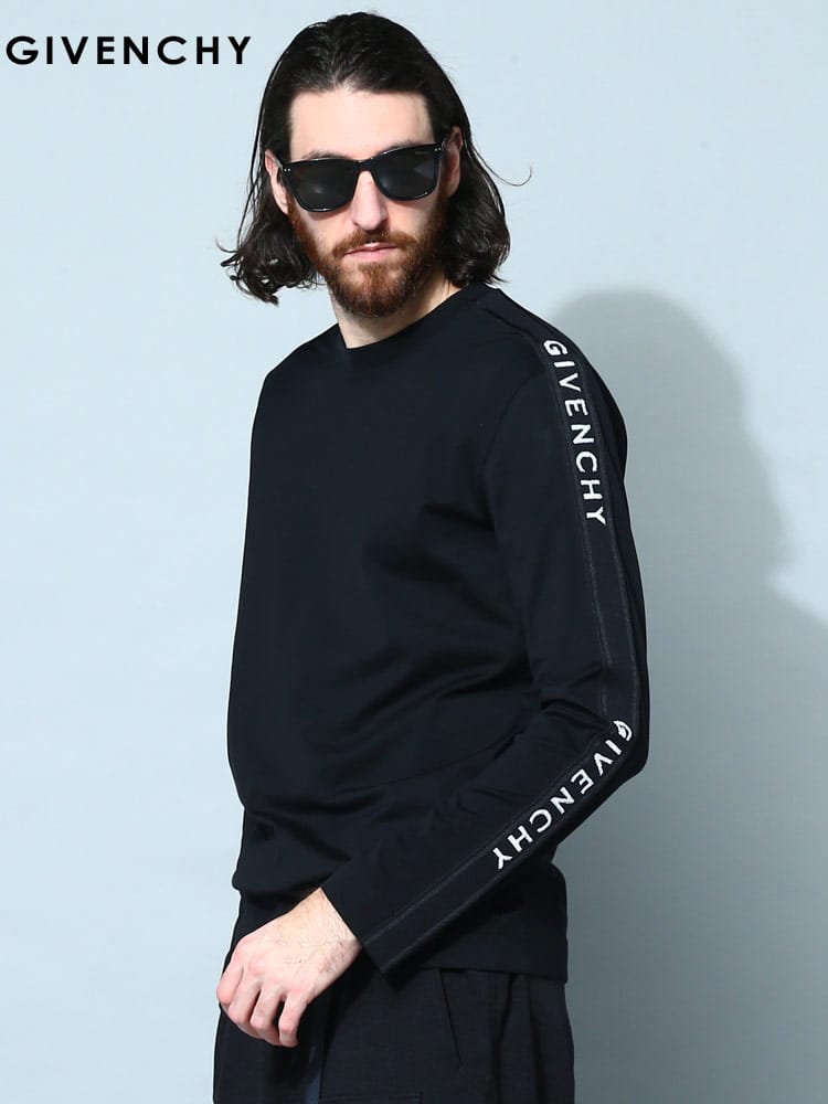 GIVENCHY (ジバンシィ) 袖ロゴ クルーネック 長袖 Tシャツ GVBM71GJ3YA5 ブランド