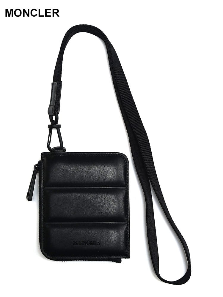 MONCLER (モンクレール) レザー キルティング ストラップ ウォレット MC6C00003M2743 メンズ ブランド