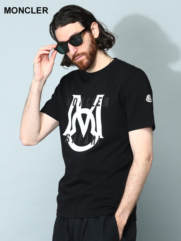 MONCLER (モンクレール) BIGロゴ クルーネック 半袖 Tシャツ メンズ ブランド MC8C000518390T