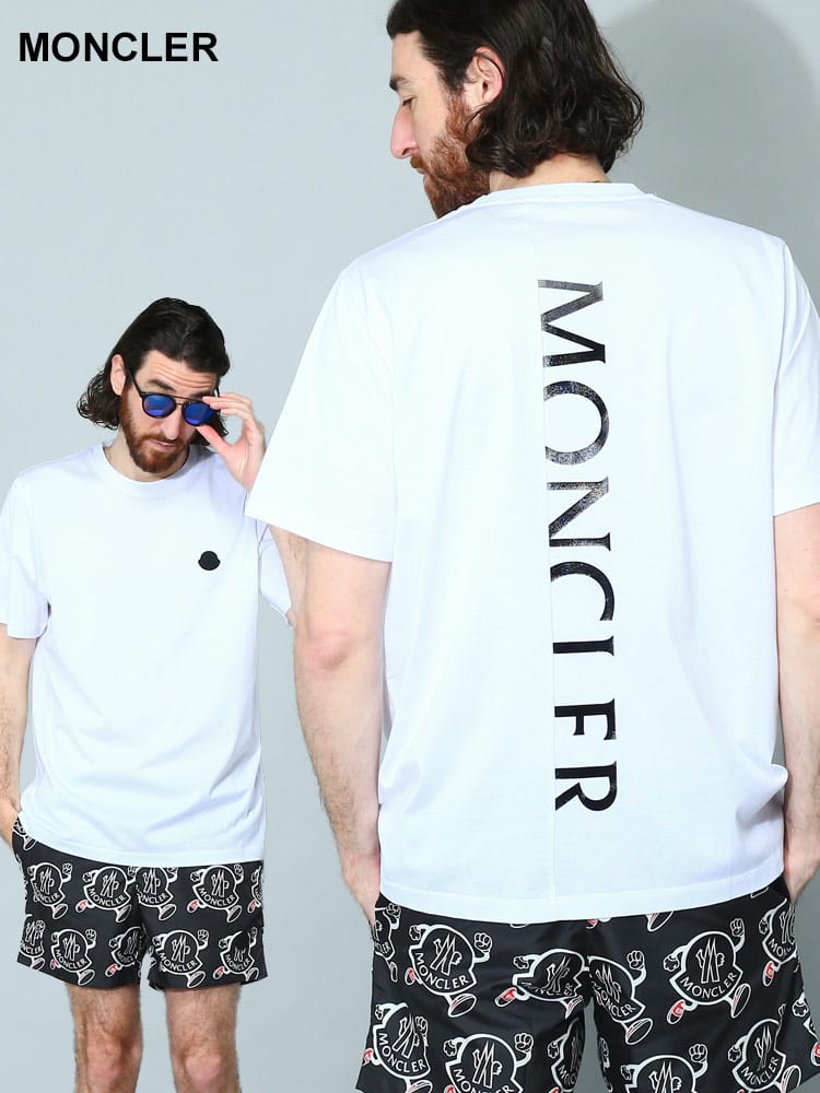 MONCLER (モンクレール) バックロゴ クルーネック 半袖 Tシャツ メンズ ブランド MC8C000558390Y