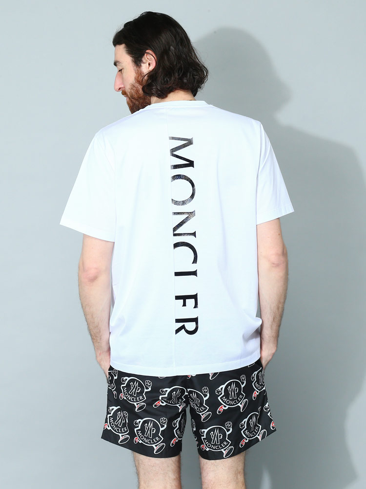 MONCLER (モンクレール) バックロゴ クルーネック 半袖 Tシャツ メンズ ...