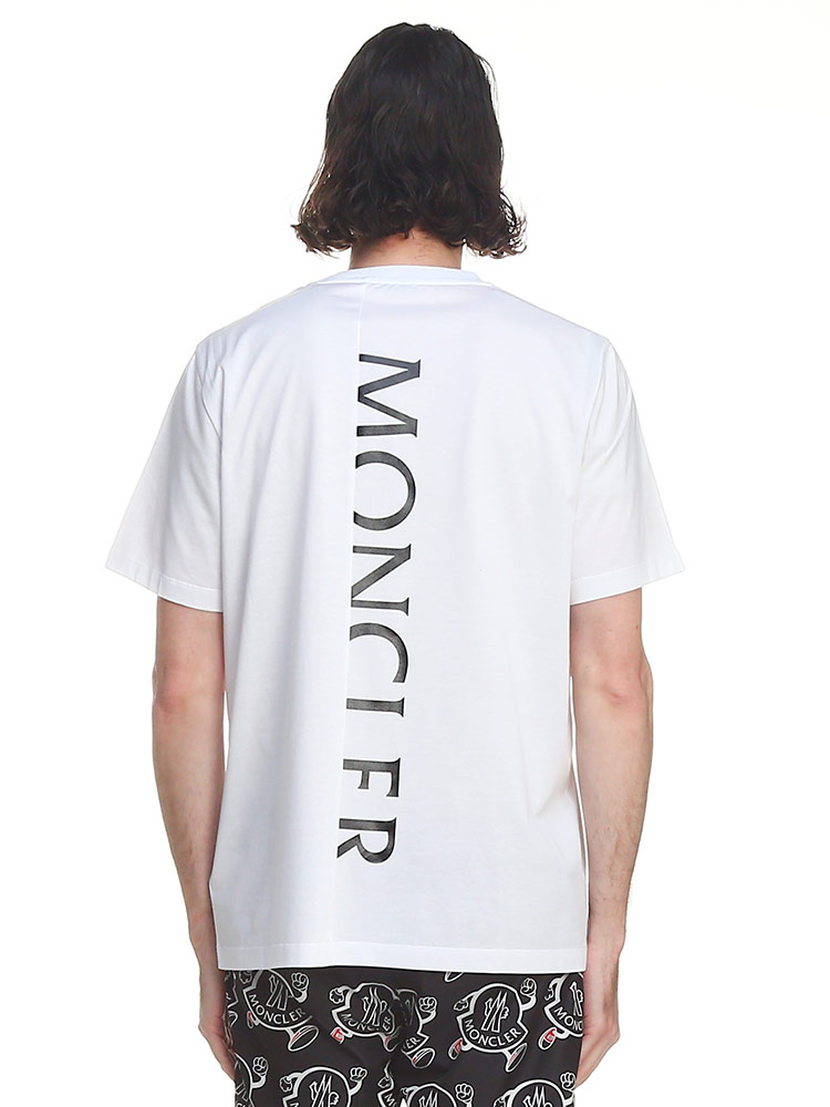 MONCLER (モンクレール) バックロゴ クルーネック 半袖 Tシャツ メンズ ...