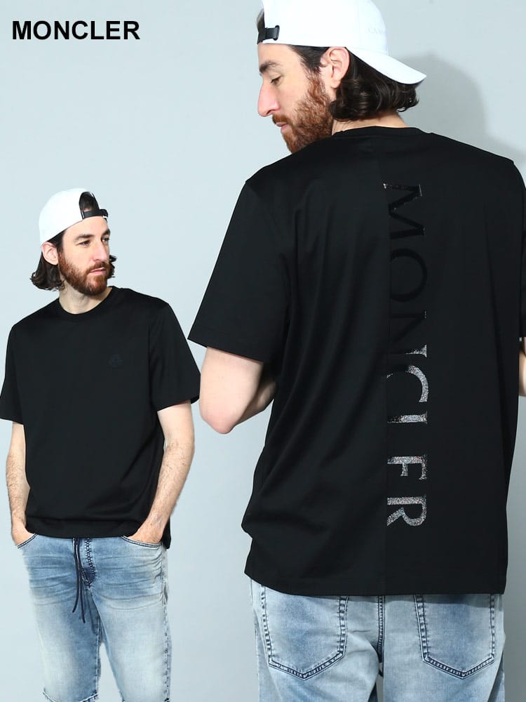 MONCLER (モンクレール) バックロゴ クルーネック 半袖 Tシャツ メンズ ブランド MC8C000558390Y
