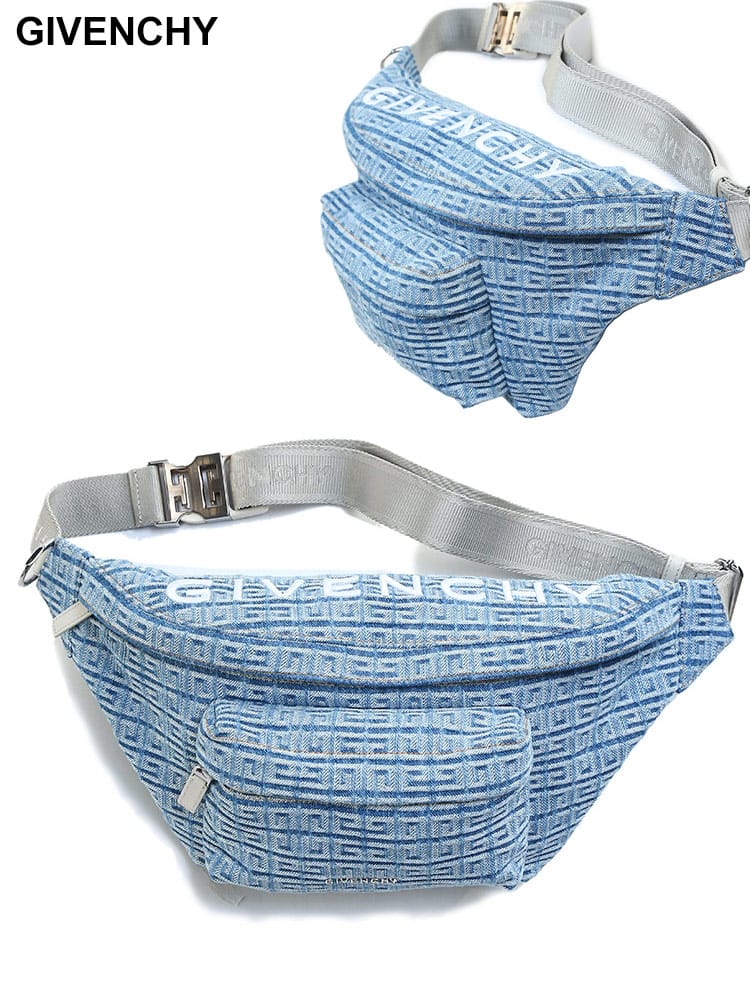 GIVENCHY (ジバンシィ) 4Gデニム ジップ ウエストバッグ メンズ ブランド GVBKU01ZK1RL