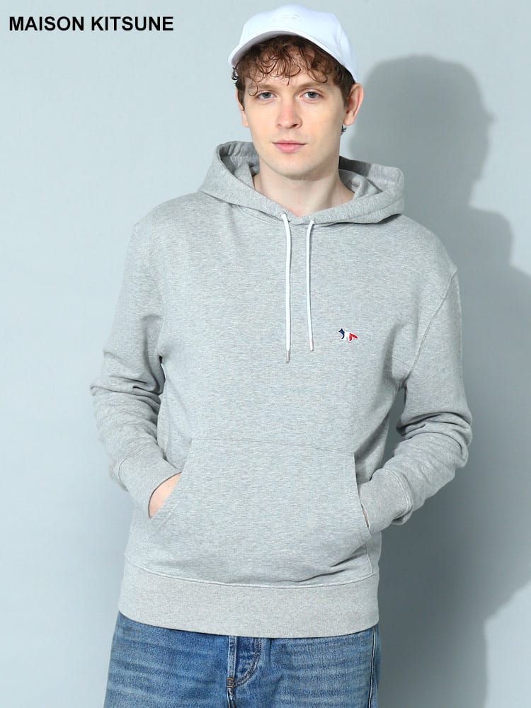 MAISON KITSUNE (メゾンキツネ) ワンポイント プルオーバー パーカー KNAU00307K メンズ スウェット