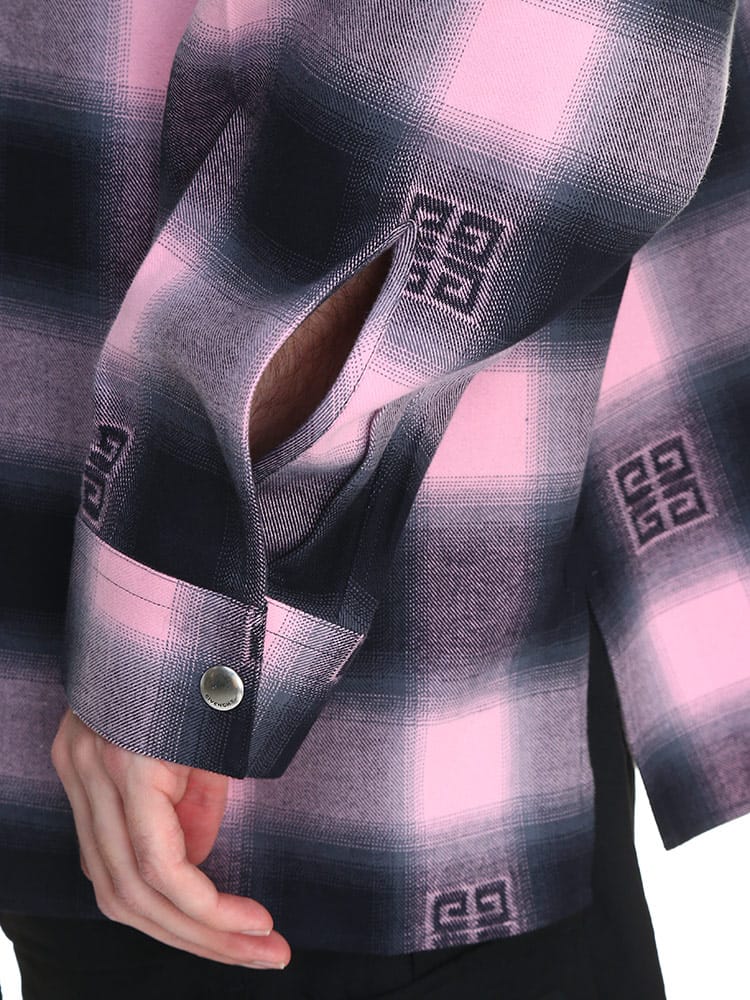 GIVENCHY (ジバンシィ) チェック ロゴ 長袖 シャツ GVBM60VZ13R9 